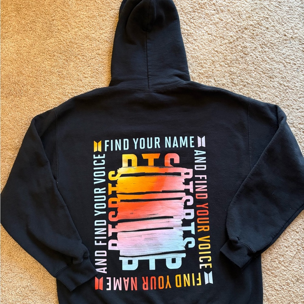 Official BTS Big Hit Speak Yourself World Tour Black Hoodie Size Medium